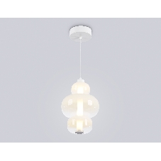 Подвесной светодиодный светильник Ambrella light LH11056 WH/FR белый/белый матовый 18W 3000K D230*350