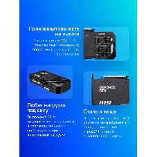 Видеокарта MSI GeForce RTX 5070 SHADOW 2X OC, 12 GB GDDR7, 192 bit, 3xDisplayPort, HDMI, GPU 2295 MHz