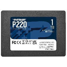 Накопитель SSD Patriot P220, 1Tb, SATA III, 2.5