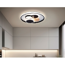 Светильник Ambrella light FL4802 WH/BK белый/черный 3000K-6400K 70W D500*95 (ПДУ ИК)