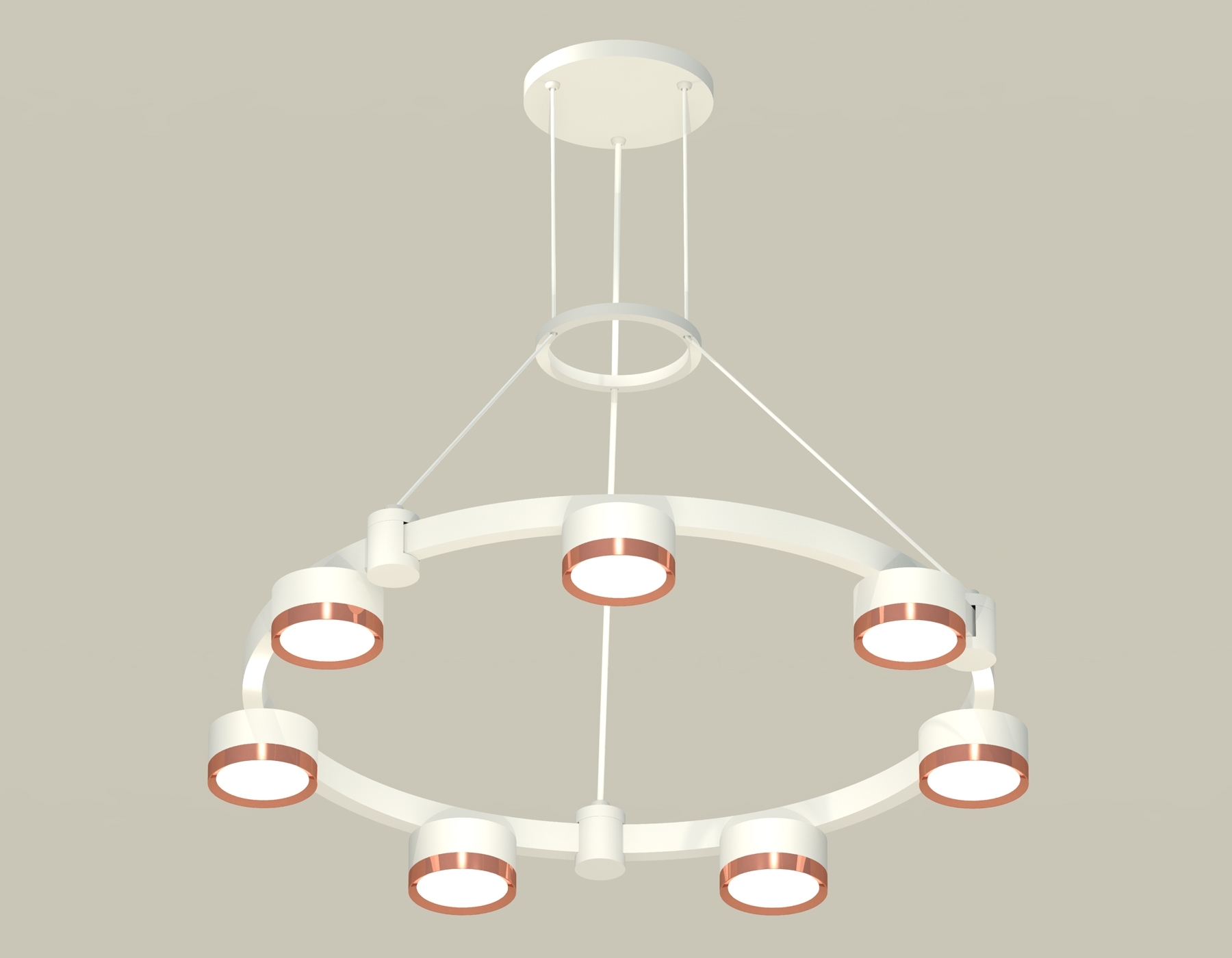 Светильник Ambrella light XR92031503/7 SWH/PPG белый песок/золото розовое полированное GX53 (A9203, C9236, N8126)