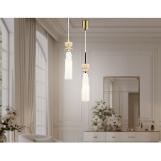 Светильник Ambrella light LH75365 GD/WH золото/белый G9 max 28W D70*1490