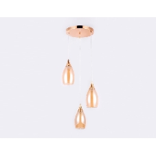 Светильник Ambrella light TR3549/3 GD/TI золото/янтарь E14 max 40W 370*130*1000
