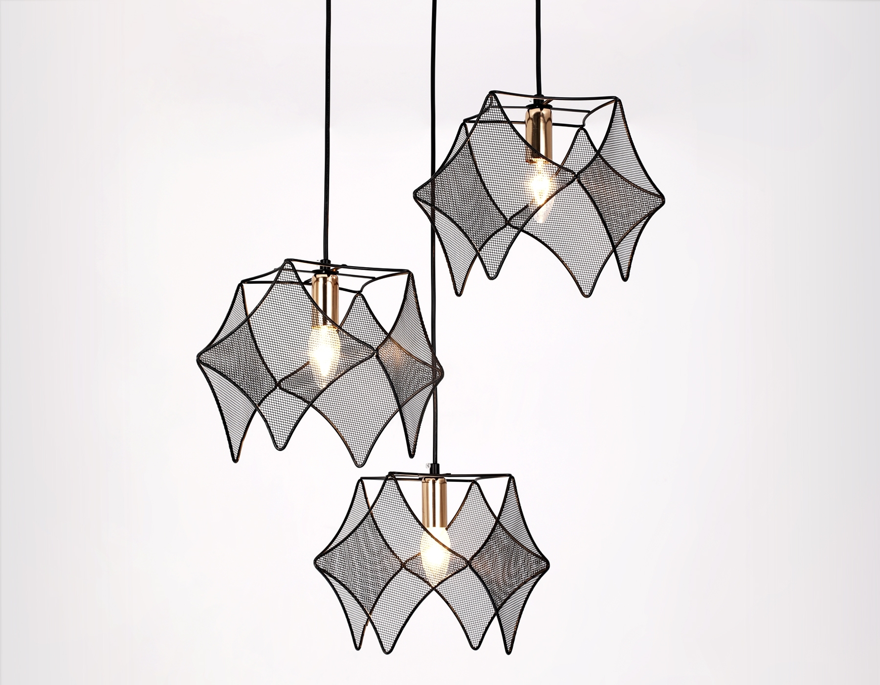 Светильник Ambrella light TR8427/3 BK/GD черный/золото E14/3 max 40W D510*1000