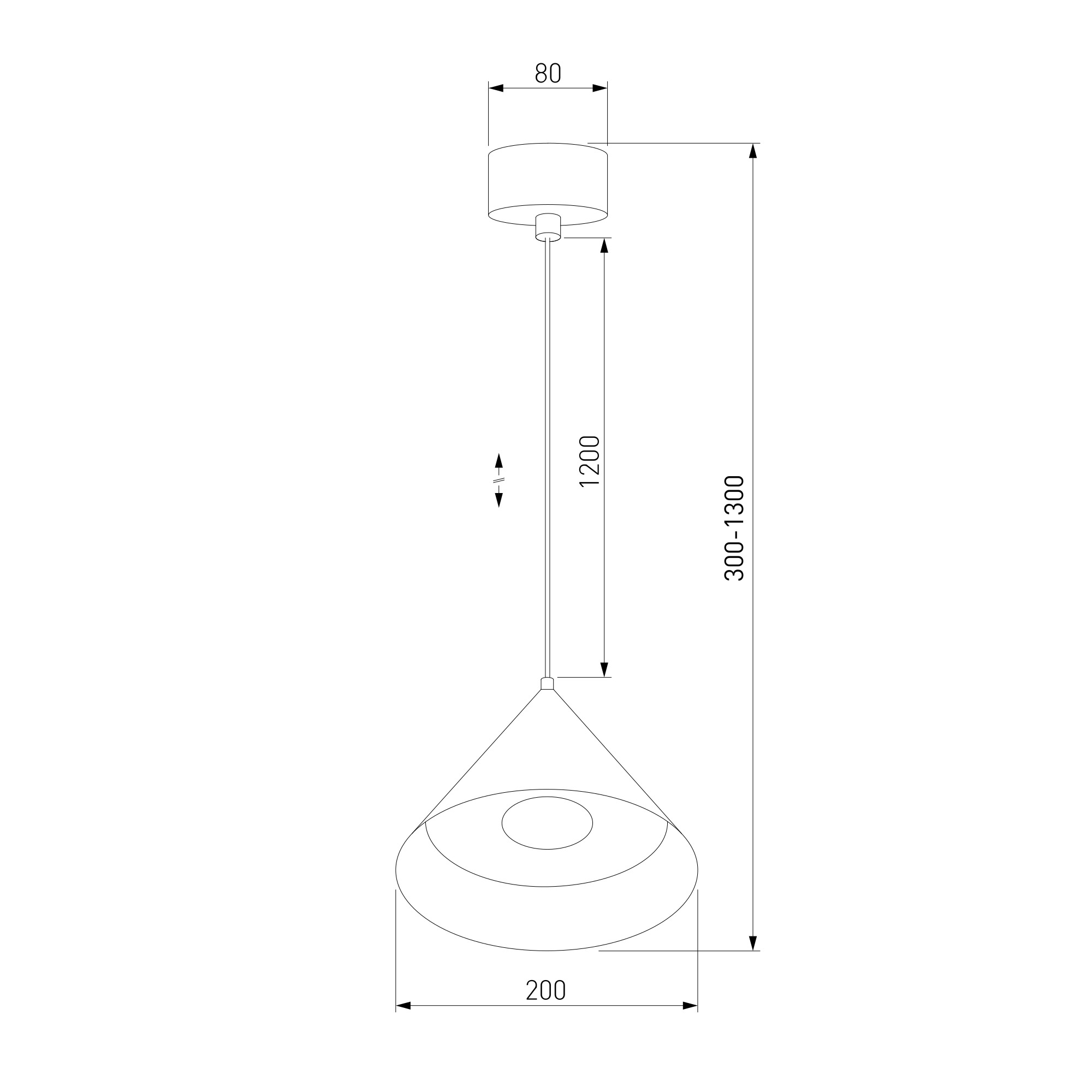 50316 LED 16W 3000K / Светильник подвесной светодиодный / черный