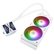 Водяное охлаждение для процессора Thermalright Grand Vision 240 (240mm, LED, White, ARGB/Fans: 2x120mm, 80.45CFM, 29.4dBA, 2150RPM/Pump height 72.5mm, 6400RPM, Rad thickness 27mm/S: 1700, 1200, 1851, 115X, 2011, 2066, AM5, AM4)