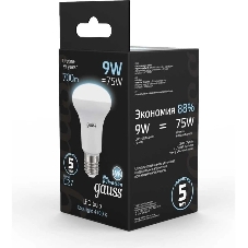 Лампа светодиодная Gauss 106002209LED Reflector R63 E27 9W 4100K