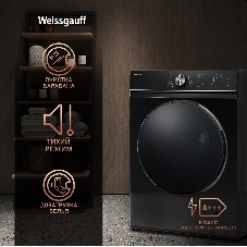 Стиральная машина Weissgauff WM 4106 D Black Edition черный, загрузка фронтальная 6 кг, 1000 об/мин, класс: А