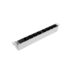 Блок розеток Rem-32 с инд., 8 Schuko, 32A, алюм., 19