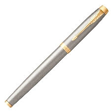 Ручка роллер Parker IM Core T321 (CW1931663) Brushed Metal GT, F, черные чернила, подарочная коробка