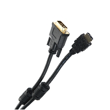 Кабель HDMI to DVI-D (19M -25M) 2м, TV-COM, 2 фильтра LCG135F-2M