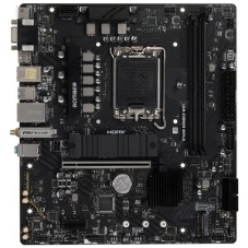Материнская плата MSI B760M BOMBER WIFI, LGA 1700, Intel B760, 2xDDR5, 4xSATA, 2xM.2, 1xPCIe 4.0 x16, 1xPCIe x1, 1xVGA, 1xHDMI, 1xDP, 1x2.5Gb LAN, Wi-Fi 6E, Bluetooth 5.3, 4xUSB-A 5Gbps, 2xUSB-A 2.0, 1xPS/2, 3x3.5 мм, 7.1, чёрный, mATX