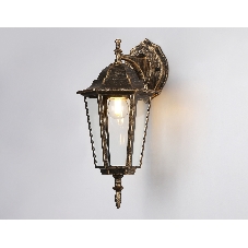 Уличный настенный светильник Ambrella light ST2019 GD/BK/CL золото/черный/прозрачный IP54 E27 max 40W 360*150*210