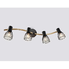 Светильник Ambrella light TR8662/4 BK/GD черный/золото E14/4 max 60W 760*100*170