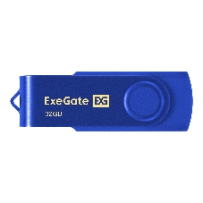 Exegate EX302045RUS USB-флеш накопитель ExeGate Jet 32GB синий (USB2.0, 480Mbps, пластик/металл)