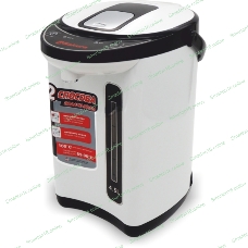 Термопот Sakura SA-314WB Мощность 750Вт. Объем 4,5л. Тип управления: кнопочный. 2 способа подачи воды. Материал колбы и корпуса - нерж. сталь. С функцией кипячения и поддержания температуры на уровне 85-90°С. Двойная защита от перегрева и включения без воды. Цвет черный/белый.