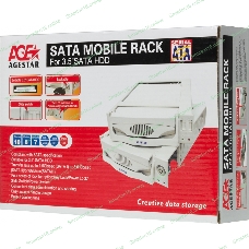Сменный бокс для HDD AgeStar SR3P-SW-2F SATA пластик черный 3.5