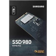 Накопитель SSD Samsung 980, 1000Gb, PCIe 3.0 x4, M.2 2280, NVMe, R/W 3500/3000