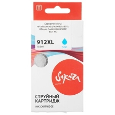 Картридж струйный Sakura 3YL81AE (№912XL Cyan) для HP, голубой, 10,5 мл., 825 к.