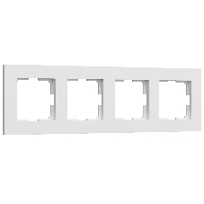Рамка на 4 поста Slab (черный софт) W0042908