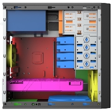 Корпус с блоком питания 600Вт Case Foxline FL-733R, mATX, 2x5.25EXT, 2x3.5EXT, 5x3.5INT, 2xUSB3.0, 2xUSB2.0, HDA, w/o FAN, w/600W ATX PSU, w/1.2m EU pwr cord
