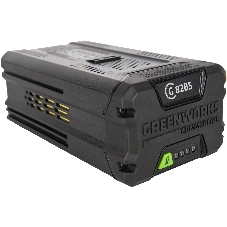 Аккумулятор GreenWorks 82V (модель G82B5) (2914607) - это литий ионная (Li-ion) батарея, силой тока 5 ампер/час и выполненная по самым передовым технологиям.Применяется в линейке всех устройств Greenworks 82V Coммercial.Аккумулятор состоит из ячеек производства японской компании LG. Ячейки этого производителя обладают самыми высокими показателями по емкости и выдаваемому напряжению, и относятся к классу A++. Батарея снабжена специальной платой управления, благодаря которой ячейки заряжаются и разряжаются равномерно и одновременно, что значительно продлевает срок жизни аккумулятора (среднее время 7 лет), а также отсутствует эффект потери мощности инструмента при разряде. Для надежной работы аккумулятор снабжен чипом, который защищает его от перезаряда, перегрева и глубокого разряда.Благодаря высокотехнологичным ячейкам, плате управления и защитному чипу, аккумулятор обладает долгим сроком службы - до 2000 циклов заряда-разряда. Корпус - ударопрочный, с прорезинен