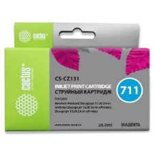 Картридж струйный Cactus CS-CZ131 №711 пурпурный (26 мл) для HP DesignJet T120/T520