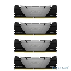 Оперативная память Kingston Fury Renegade, 64Gb (4x16GB), DDR4, 3600MHz, CL16, DIMM, с радиаторами, серый/черный