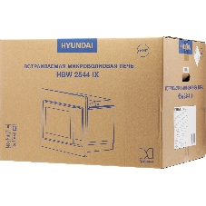 Встраиваемая микроволновая печь Hyundai HBW 2544 IX серебристый, 25 л, 900 Вт, переключатели - сенсор, поворотный механизм