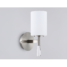 Настенный светильник Ambrella light LH56255 SN/FR никель/белый матовый E27 max 60W 160*120*280