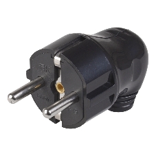 Вилка IEK EVP11-16-01-K02 ВПу11-02-Ст разборная угловая с з/к 16А черная