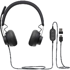 Гарнитура Logitech Zone Wired Teams графит, проводная, USB