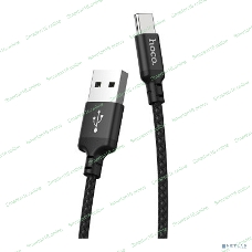 Кабель HOCO X14 черный HC-62868 USB - USB Type-C, 1m, 2A, Нейлон