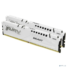Оперативная память Kingston Fury Beast, DDR5, 64Gb (2x32GB), 5200MHz, CL40, DIMM, с радиаторами, белый