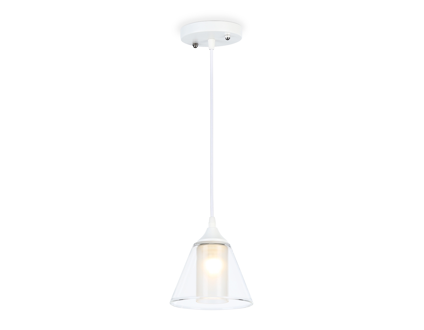 Светильник Ambrella light TR3551 WH/CL/FR белый/прозрачный/белый матовый E27 max 40W D155*800