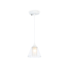 Светильник Ambrella light TR3551 WH/CL/FR белый/прозрачный/белый матовый E27 max 40W D155*800