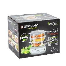 Пароварка Endever Vita-170 белый, 11 л, ярусы - 3, 1000 Вт, механическое