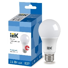 Лампа светодиодная IEK LLE-A60-11-230-65-E27 ECO A60 11Вт грушевидная 230В 6500К E27