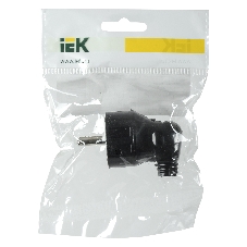 Вилка IEK EVP11-16-01-K02 ВПу11-02-Ст разборная угловая с з/к 16А черная