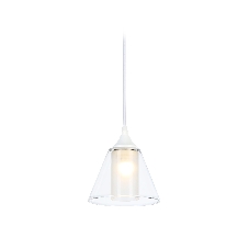Светильник Ambrella light TR3551 WH/CL/FR белый/прозрачный/белый матовый E27 max 40W D155*800