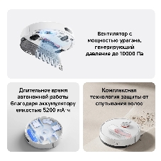 Робот-пылесос Xiaomi Robot Vacuum S40 EU белый, 5200 мAч Li-Ion, уборка сухая/влажная, пылесборник контейнер 0.52 л
