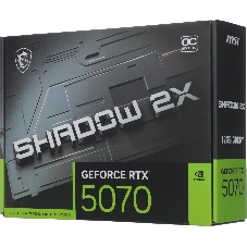 Видеокарта MSI GeForce RTX 5070 SHADOW 2X OC, 12 GB GDDR7, 192 bit, 3xDisplayPort, HDMI, GPU 2295 MHz
