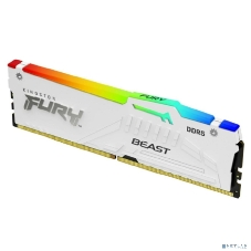 Оперативная память Kingston Fury Beast, DDR5, 32Gb (1x32Gb), 5600MHz, CL40, DIMM, с радиаторами, RGb, белый