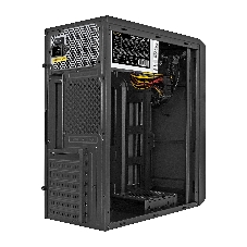 Компьютерный корпус Miditower ExeGate XP-332-UNS350 (ATX, БП UNS350 с вент. 12см, 2хUSB, аудио, черный)