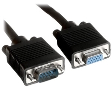 Кабель-удлинитель VGA Pro Cablexpert CC-PVGAX-1.8M, 15M/15F, 1.8м, экран, феррит. кольца, пакет