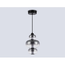 Подвесной светодиодный светильник Ambrella light LH11057 BK/SM черный/дымчатый 18W 3000K D230*350