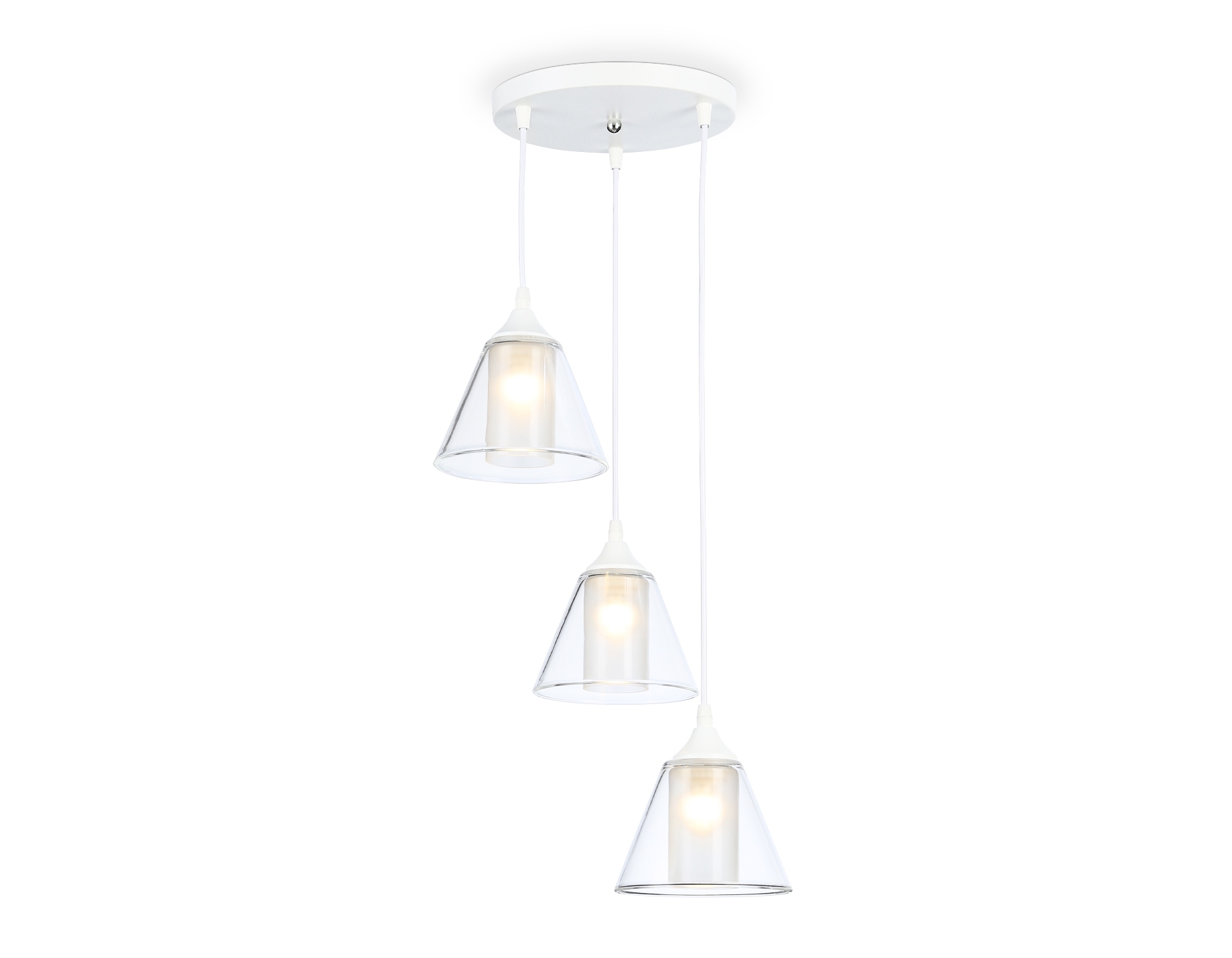 Светильник Ambrella light TR3553/3 WH/CL/FR белый/прозрачный/белый матовый E27/3 max 40W D340*800