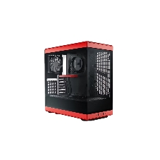 Корпус без блока питания Case HYTE Y40, Midi-Tower, TG, no fans, 2xUSB-A 3.2, 1xUSB Type-C, ATX, mATX, mITX Black Cherry