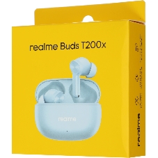 Наушники TWS Realme Buds T200x голубой, внутриканальные, Bluetooth, до 30 ч