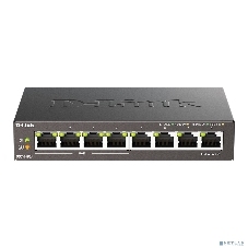 Коммутатор D-Link DGS-1008P/F3A, 8×1 Гбит/с, неуправляемый